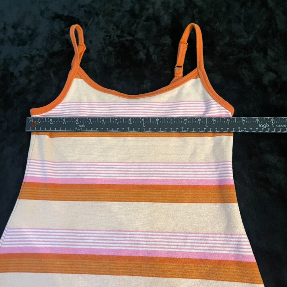 American Eagle Striped Mini Dress M Orange Pink NWOT - Picture 5 of 9